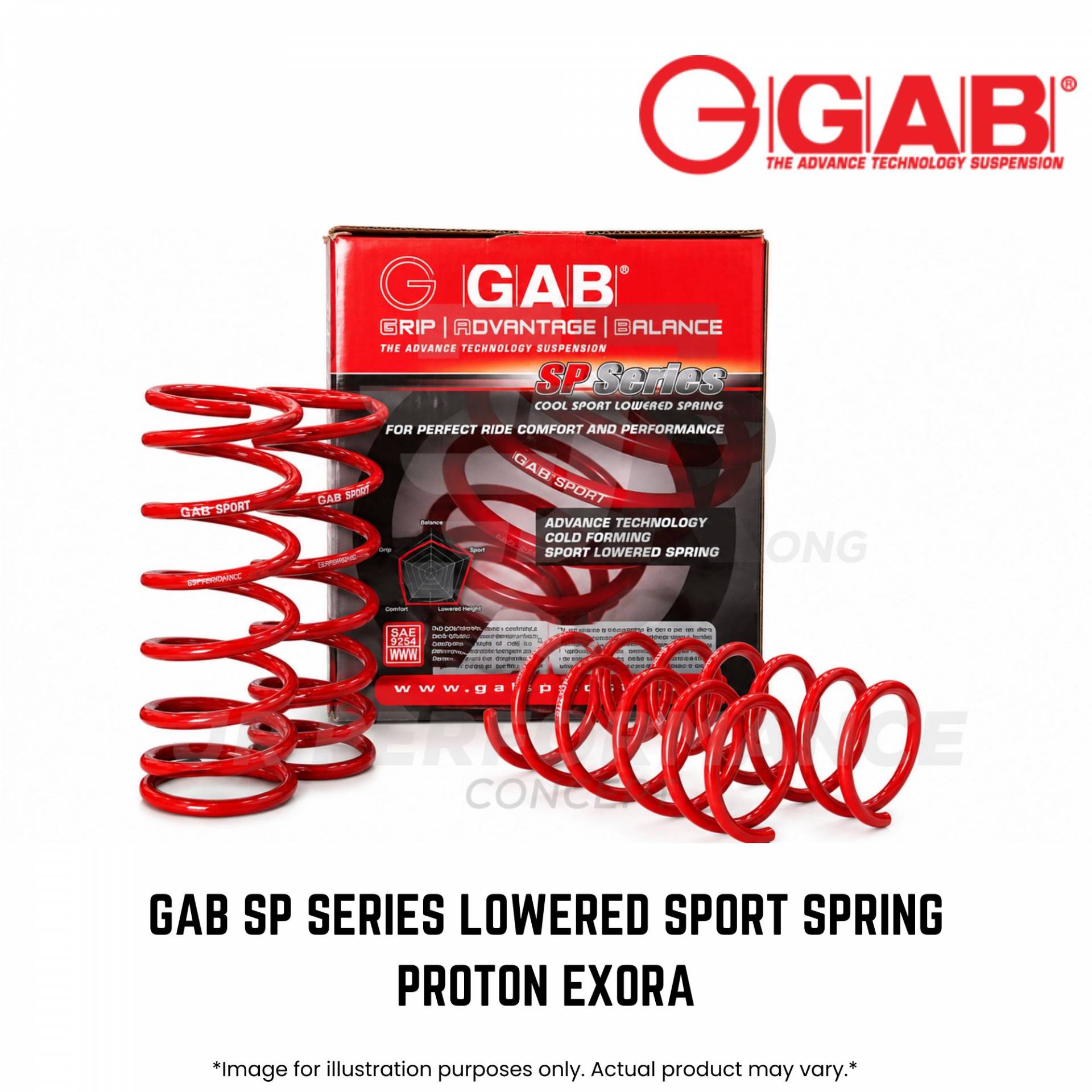 PROTON EXORA - GAB SP Series Lowered Sport Spring
